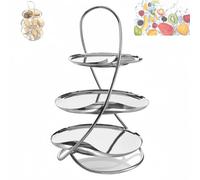 Taqargzy 3 Tiered Dessert Stand，Server Stand with Tray and Bowl - Tiered Platter - Great for Cakes, Desserts, Shrimp, Appetizers and More(B)