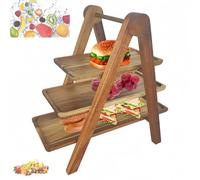 Taqargzy 3 Tiered Dessert Stand， Serving Stand，Trays and Platters, Party Tray and Platter, 3 Tier Tray Dessert Stand, Food Stand for Party Display, Cookies Fruit Dessert Tray