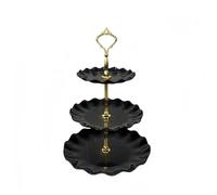 Taqargzy 3tiered Dessert Stand， Serving Stand，Large Tiered Serving Stand, Tray Dessert Stand, Food Stand for Party Display, Cookie Fruit Dessert Tray(Black)