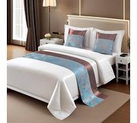 Taqargzy Bed Runner Scarf，Hotel Decor，Bed Decorations ，European Style Simple Bed Scarf，Breathable ，Decorative Bed Throws，Luxury Bed Runner，Luxury Bed Runner， for Bedroom(B,50 * 210cm)