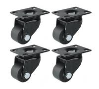 Taqargzy Casters, 1.5" Casters, Set of 4 Heavy Duty Casters, Top Plate Swivel Wheels, Industrial Casters with Brakes, Locking Casters for Furniture and Workbench Carts(B)