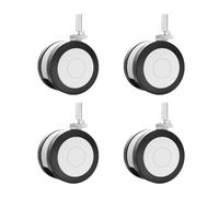 Taqargzy Casters, 3" Casters, Set of 4 Heavy Duty Casters, Locking Industrial Casters, Quiet Polyurethane Wheels, Swivel Plate Furniture and Workbench Cart Casters(A)