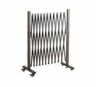 Taqargzy Extensible Fence Gate, Metal Security Fence Gate, Folding Garden Patio Fence Portable Dog Gate with Latch Indoor Outdoor