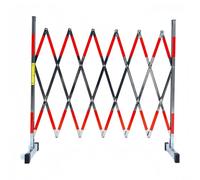 Taqargzy Folding Security Gate, Metal Security Guardrail Gate, Mobile Security Guardrail Gate, Retractable Metal Fence for Construction Site Elevator Traffic Control Garage(1.2 * 10m)