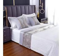 Taqargzy Hotel Decor，Bed Decorations ，European Style Simple Bed Scarf，Breathable ，Bed Runner Scarf，Decorative Bed Throws，Luxury Bed Runner，Luxury Bed Runner， for Bedroom(B,45 * 180cm)