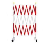 Taqargzy Mobile Security Guardrail Gate, Retractable Traffic Fence with Casters, Foldable and Extendable Barricade for Road Construction, Garage(1.2 * 2.5)