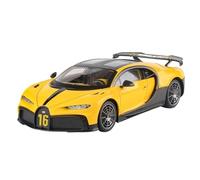 TAQCGH Scale Model Car Replica 1:18 For Bugatti Chiron Supercar Die-cast Vehicles Simulation Collection Scale Pull Back Model Sports Car Motor Vehicles(Yellow)