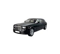TAQCGH Scale Model Car Replica 1:18 For Rolls-Royce Phantom Four Door Extended Edition Die-cast Metal Alloy Car Model Bedroom Ornaments Motor Vehicles(Black silver)