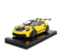 TAQCGH Scale Model Car Replica 1:18 Scale For Porsche 911 (992) GT3 RS Simulated Alloy Automobile Model Desktop Ornaments Metal Vehicle Collection Motor Vehicles(Yellow)