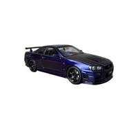 TAQCGH Scale Model Car Replica 1:18 Scale Miniature Diecast Simulation Car Model For Nissan GT-R34 Nismo 2022 Alloy Material Metal Vehicle Collection Motor Vehicles(Blue)