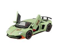 TAQCGH Scale Model Car Replica 1:22 Scale Simulated Alloy Diecast Vehicle Model For Lamborghini Aventador LP780 Deluxe Mini Souvenir Ornaments Motor Vehicles(Green)