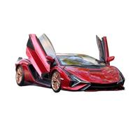 TAQCGH Scale Model Car Replica 1:24 Scale 20cm Long Miniature Alloy Diecast Model Vehicles For Lamborghini SIAN FKP37 Luxury Souvenir Ornaments Motor Vehicles(Red)