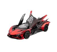 TAQCGH Scale Model Car Replica 1:24 Scale 20cm Zinc Alloy Diecast Miniature Model Vehicle For Apollo Project EVO Luxury Desktop Decoration Ornaments Motor Vehicles(Red)