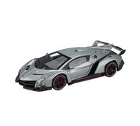 TAQCGH Scale Model Car Replica 1:24 Scale 21cm Long Alloy Diecast Mini Car Model For Lamborghini Poison Veneno Luxury Souvenir Desktop Ornaments Motor Vehicles(Titanium)
