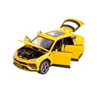 TAQCGH Scale Model Car Replica 1:24 Scale 21cm Simulation Alloy Metal Diecast Car Model For Lamborghini Urus Miniature Vehicle Desktop Decorations Motor Vehicles(Yellow)