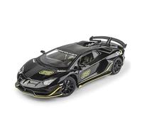 TAQCGH Scale Model Car Replica 1:24 Scale Alloy Diecast Miniature Model Vehicle For Lamborghini Aventador SVJ 63 Luxury Desktop Decoration Ornaments Motor Vehicles(Titanium)