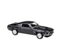 TAQCGH Scale Model Car Replica 1:24 Scale Alloy Diecast Simulated Car Model For Ford Mustang Boss 429 Metal Vehicles Mini Precious Exhibits Motor Vehicles(Black)