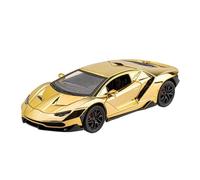 TAQCGH Scale Model Car Replica 1:24 Scale Alloy Diecast Simulated Car Model For Lamborghini Aventador SVJ LP770-4 Miniature Desktop Decorations Motor Vehicles(Gold)