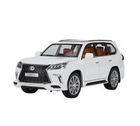TAQCGH Scale Model Car Replica 1:24 Scale Alloy Diecast Simulation Model Vehicles For Lexus LX570 Static Luxurious Collection Exhibits Motor Vehicles(White)
