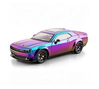 TAQCGH Scale Model Car Replica 1:24 Scale For Dodge Challenger SRT Hellcat Zinc Alloy Diecast Miniature Car Model Static Metal Simulation Collectibles Motor Vehicles(Purple)