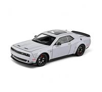 TAQCGH Scale Model Car Replica 1:24 Scale For Dodge Challenger SRT Hellcat Zinc Alloy Diecast Miniature Car Model Static Metal Simulation Collectibles Motor Vehicles(White)