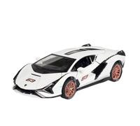 TAQCGH Scale Model Car Replica 1:24 Scale Miniature Alloy Diecast Car Model For Lamborghini Sian Adult Metal Treasurable Souvenir Ornaments Motor Vehicles(White)