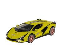 TAQCGH Scale Model Car Replica 1:24 Scale Miniature Alloy Diecast Car Model For Lamborghini Sian Adult Metal Treasurable Souvenir Ornaments Motor Vehicles(Yellow)