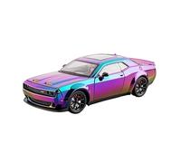 TAQCGH Scale Model Car Replica 1:24 Scale Miniature Alloy Diecast Car Static Model For Dodge Challenger SRT Hellcat Luxury Commemorative Ornaments Motor Vehicles(Purple)
