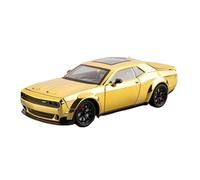 TAQCGH Scale Model Car Replica 1:24 Scale Miniature Alloy Diecast Car Static Model For Dodge Challenger SRT Hellcat Luxury Commemorative Ornaments Motor Vehicles(Gold)