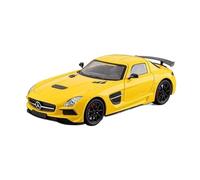 TAQCGH Scale Model Car Replica 1:24 Scale Miniature Alloy Diecast Vehicles Model For Benz SLS Car Model Fan Collection Decoration Motor Vehicles(Yellow)