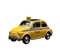 TAQCGH Scale Model Car Replica 1:24 Scale Simulated Alloy Diecast Vehicle Model For Fiat 500 Nuova Taxi Luxury Mini Souvenir Ornaments Motor Vehicles