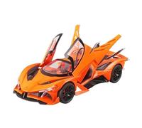 TAQCGH Scale Model Car Replica 1:24 Scale Simulation Alloy Metal Diecast Car Model For Apollo Project EVO Miniature Vehicle Desktop Decorations Motor Vehicles(Orange)