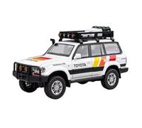 TAQCGH Scale Model Car Replica 1:24 Scale Zinc Alloy Diecast Miniature Model Vehicle For Toyota Land Cruiser LC80 Luxury Desktop Decoration Ornaments Motor Vehicles(White)