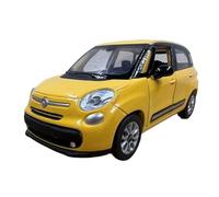TAQCGH Scale Model Car Replica 1:32 Miniature Scale Die-casting Alloy For Fiat 2013 500L Metal Static Car Model Adult Hobby Collection Motor Vehicles(Yellow)