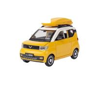 TAQCGH Scale Model Car Replica 1:32 Scale 12cm Long Alloy Diecast Car Model For Wuling Hongguang Mini Luxury Souvenir Desktop Ornaments Motor Vehicles(Yellow)