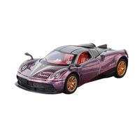 TAQCGH Scale Model Car Replica 1:32 Scale Alloy Diecast Miniature Car Model For Pagani Huayra Roadster BC Simulation Vehicle Metal Ornaments Motor Vehicles(Purple)