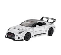 TAQCGH Scale Model Car Replica 1:32 Scale Alloy Diecast Miniature Model Vehicle For Nissan Skyline Ares GTR Luxury Desktop Decoration Ornaments Motor Vehicles(White)