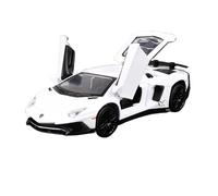 TAQCGH Scale Model Car Replica 1:32 Scale Miniature Alloy Metal Diecast Model Vehicles For Lamborghini Aventador LP750-4 Luxury Souvenir Ornaments Motor Vehicles(White)