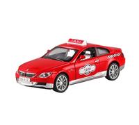 TAQCGH Scale Model Car Replica 1:32 Scale Simulation Alloy Metal Diecast Car Model For BMW M6 Taxi Miniature Vehicle Desktop Decorations Motor Vehicles(Red)