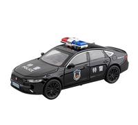 TAQCGH Scale Model Car Replica 15cm 1:32 For Honda Accord Police Car Pull Back Vehicles Simulation Scale Model Collection Car Motor Vehicles(Black)