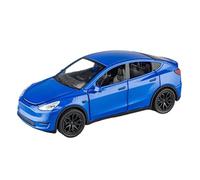 TAQCGH Scale Model Car Replica 15CM 1/32 For Tesla Model Y High Simulation Sports Car Model Die-cast Pull Back Vehicle Collecting Hobbies Motor Vehicles(Blue)