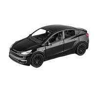 TAQCGH Scale Model Car Replica 15CM 1/32 For Tesla Model Y High Simulation Sports Car Model Die-cast Pull Back Vehicle Collecting Hobbies Motor Vehicles(Black)