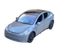 TAQCGH Scale Model Car Replica 15CM 1/32 For Tesla Model Y SUV Boutique Simulation Pull Back Vehicles Scale Alloy Car Model Motor Vehicles(Chrome)