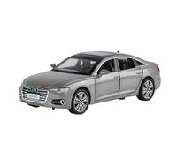 TAQCGH Scale Model Car Replica 15cm 1:32 Scale Alloy Diecast Metal Material Vehicles Model For Audi A6L Adult Collectible Hobby Souvenirs Motor Vehicles(Titanium)