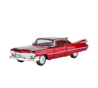 TAQCGH Scale Model Car Replica 15cm Long 1:32 Scale Alloy Diecast Miniature Static Vehicles Model For Cadillac Eldorado Biarritz Souvenir Ornaments Motor Vehicles(Red)