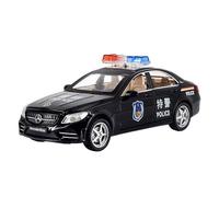 TAQCGH Scale Model Car Replica 16CM 1/32 For Mercedes-Benz C260 Simulation Pull Back Vehicles Scale Alloy Police Car Model Motor Vehicles(Black)