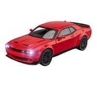 TAQCGH Scale Model Car Replica 16CM Scale Model Muscle Car 1/32 For Dodge Charger Challenger Hellcat Simulation Miniature Pull Back Vehicles Motor Vehicles(Red)