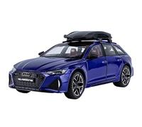 TAQCGH Scale Model Car Replica 20CM 1/24 For Audi RS6 Supercar Die-cast Sports Car Model Fine Simulation Motor Vehicles With Pull Back Motor Vehicles(Blue)