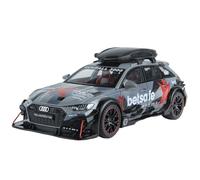 TAQCGH Scale Model Car Replica 20CM 1/24 For Audi RS6 Supercar Die-cast Sports Car Model Fine Simulation Motor Vehicles With Pull Back Motor Vehicles(Chrome C)