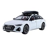 TAQCGH Scale Model Car Replica 20CM 1/24 For Audi RS6 Supercar Die-cast Sports Car Model Fine Simulation Motor Vehicles With Pull Back Motor Vehicles(White)
